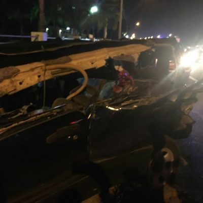 DOS MUERTOS Y DOS HERIDOS EN ACCIDENTE DE TRÁNSITO EN AUTOPISTA 6 DE NOVIEMBRE