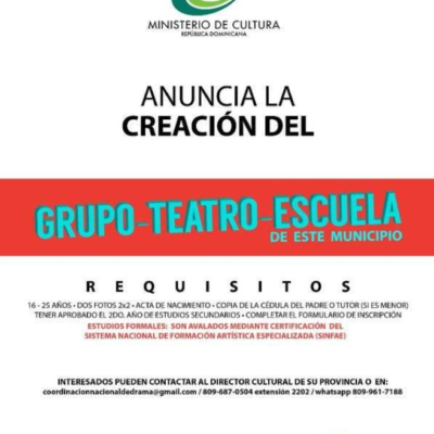 CULTURA INICIARÁ GRUPOS DE TEATRO ESCUELA