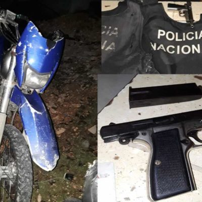 Apresan falsos agentes policiales con pistola ilegal y dos chalecos antibalas.