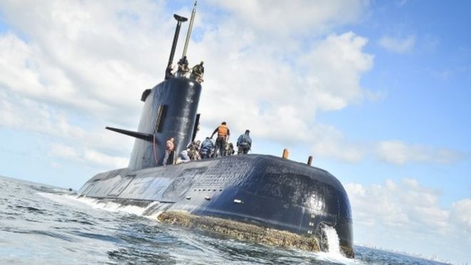 Hallan submarino argentino ARA San Juan