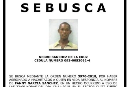 Policía Nacional identifica hombre que ultimó mujer en Haina