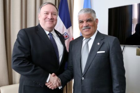 Canciller Miguel Vargas recibe a secretario de Estado de EE. UU., Mike Pompeo