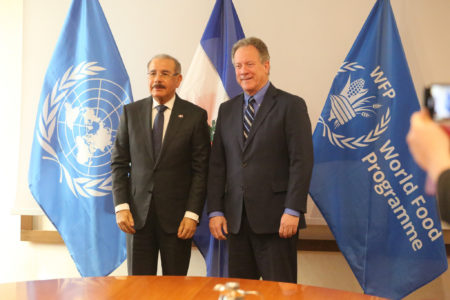 Presidente Medina sostiene bilateral con director ejecutivo Programa Mundial Alimentos, David Beasley