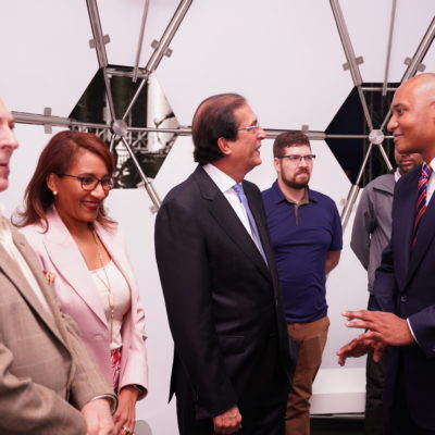 Montalvo, Selman, Zoraima y Guillen recorren Centro Indotel Espacio República Digital en  22ª Feria Internacional del LSD2019