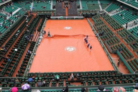 Cancelada la jornada en Roland Garros por la lluvia