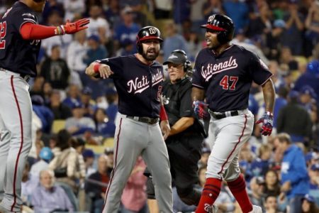 Nacionales remontan con grand sland de Kendrick y eliminan a Dodgers