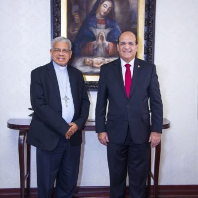 Presidente JCE sostiene encuentro con Monseñor Francisco Ozoria, Arzobispo Metropolitano de Santo Domingo