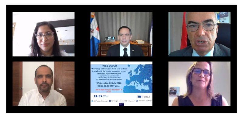 Poder Judicial comparte prácticas sobre servicios virtuales  junto a miembros de la Unión Europea