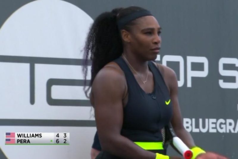 La estadounidense Serena Williams regreso a la cancha con una victoria ante Bernarda Pera