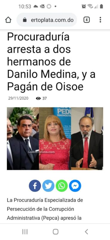 Dos hermanos de Danilo Medina entre exfuncionarios y «testaferros» detenidos por la Procuraduría
