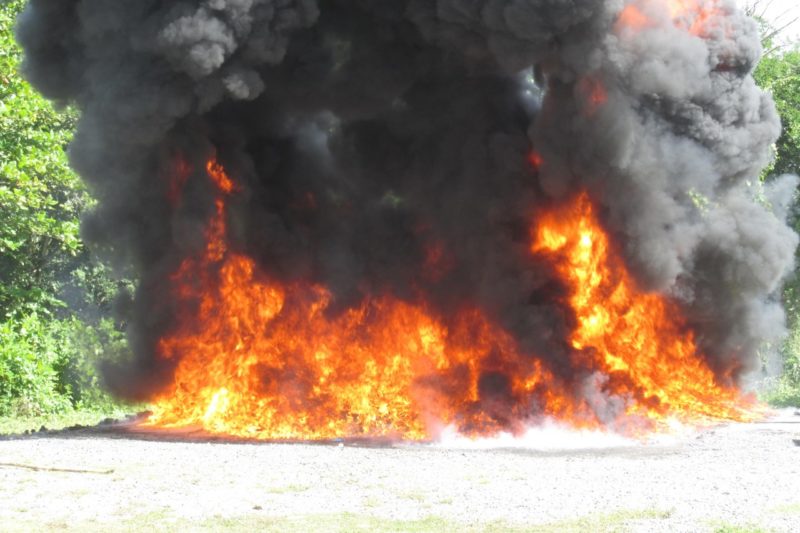 La Procuraduría General incinera otros 180 kilogramos de drogas confiscadas en varios lugares