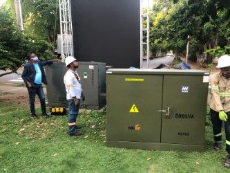 Edesur dona transformador al Palacio de Voleibol de Santo Domingo