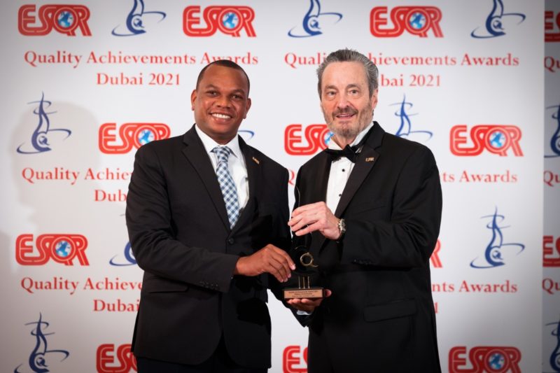 Edesur Dominicana recibe en Dubai premio internacional «ESQR’s Quality Achievements Award 2021»; categoría oro