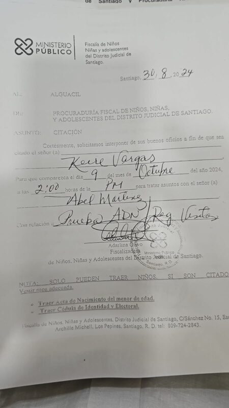 Equipo legal Abel Martínez inició proceso ante autoridades de NNA